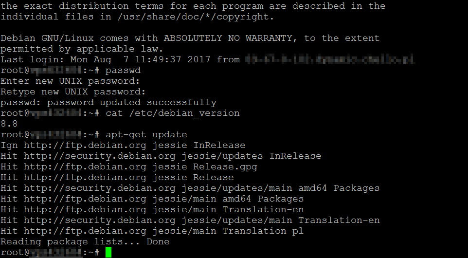 Debian - apt-get update - stable