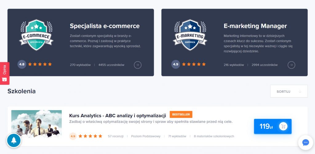 Kursy online z Google Analytics