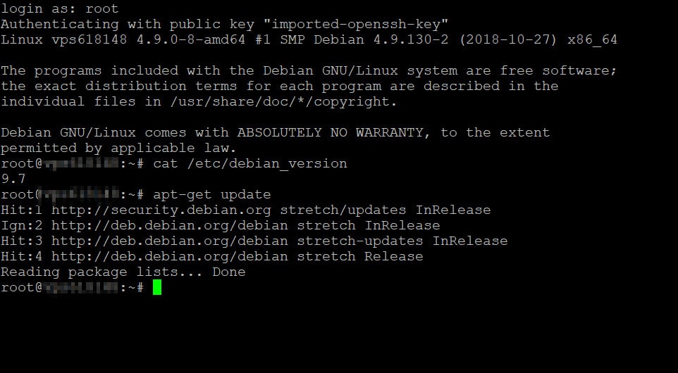 Debian apt-get update